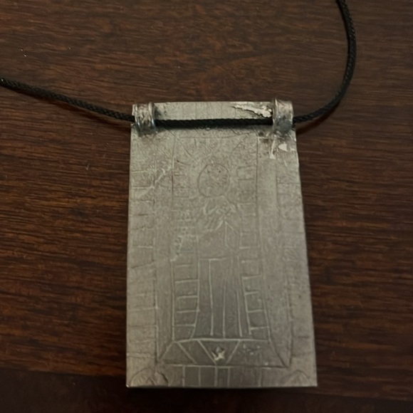 Handcrafted Earth Tones Pendant with Leather Necklace - Picture 4 of 4